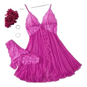 Sexy hot pink nightie sz M. NWOT